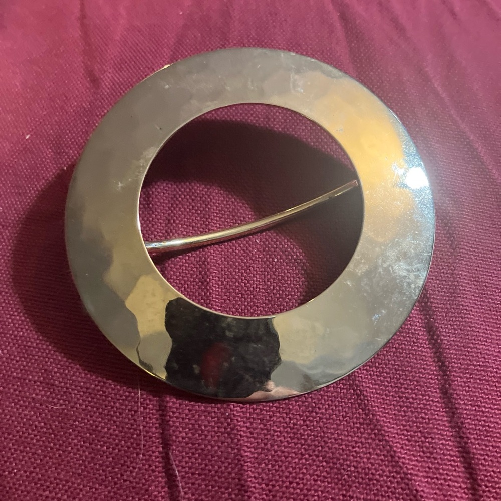 Vintage scarf clip 80s gold